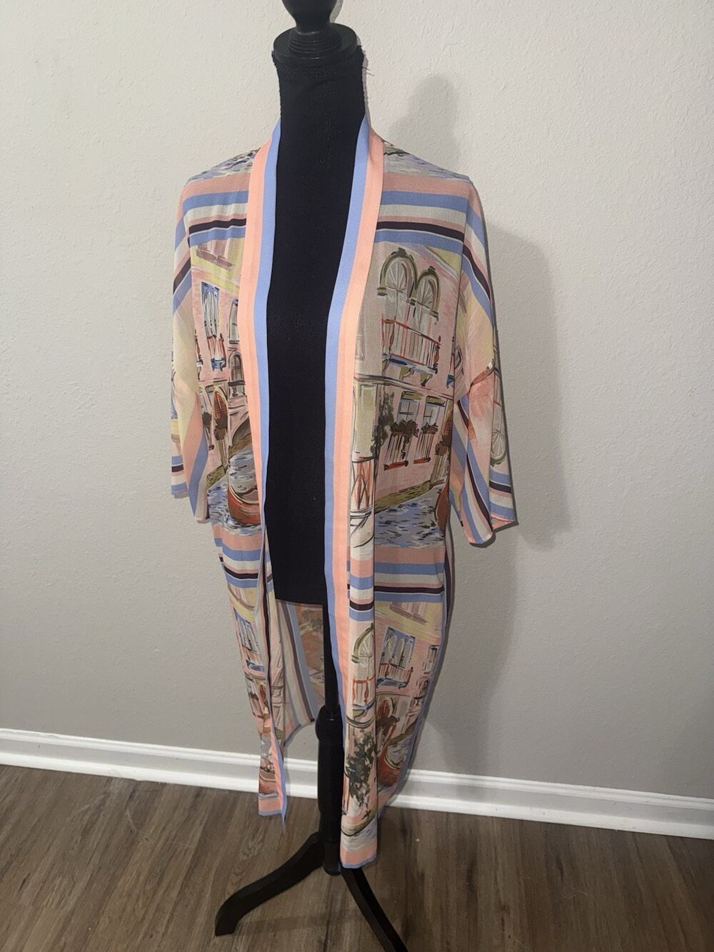Amanda Uprichard Venice Open Kimono Womens Small S Gondola Scenic Duster